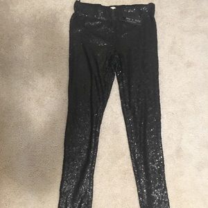 Black Sequin Pants (May & July)